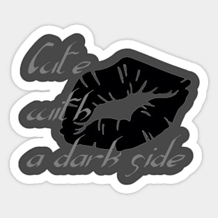 Cute With A Dark Side Gothic Valentine Sticker